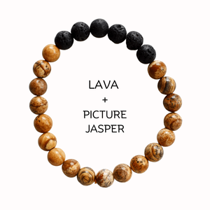 Best Quality Lava Stones Diffuser Picture Jasper <b>Bracelet</b> Fashion Jewelry - Product Image 1