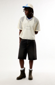 Oversized <b>V</b>-<b>Neck</b> Mesh Short Sleeve <b>T</b>-<b>Shirt</b> 100% Cotton Regular Fit Hip Hop Breathable Light Weight for <b>Men</b> - Product Image 6