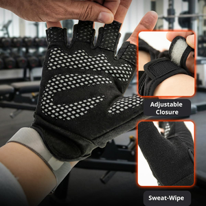 Heavy Duty Gym Weightlifting Gloves Training Fitness Workout Strong Grip Support Equipment Durable Gear - Product Image 3