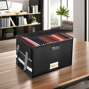 YHX nuevo portátil de viaje seguro ignífugo expansión carpeta de archivos organizador impermeable caja de documentos con cerradura - Product Image 1
