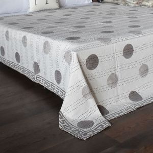 Couvre-lit classique en coton fait main à pois, taille Queen, idéal pour la maison, utilisation toutes saisons – Meilleur prix - Product Image 5
