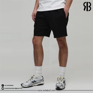 Pantalones Cortos Bermuda de Algodón Negro Sólido para Hombre, de Alta Calidad, Personalizados, con Cintura Elástica, Casuales, Transpirables, con Bolsillos, de Tiro Medio - Product Image 2