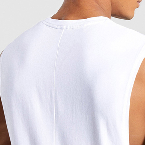 Débardeur Homme Sport Décontracté Fitness Gym Col V Sans Manches Personnalisé Respirant Écologique Séchage Rapide Couleur Unie Tricoté - Product Image 4