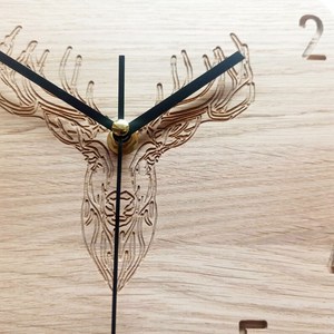 Hand Crafted Rustic Wooden <b>Wall</b> <b>Clock</b> Round Analog Quartz Custom Engraved For Living Room <b>Decor</b> - Product Image 4