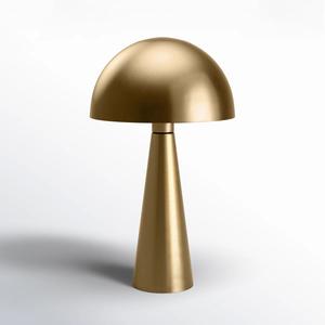 Lampe de table contemporaine en laiton avec abat-jour en verre, élégante lampe de bureau moderne - Product Image 2