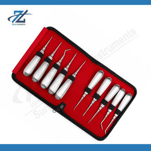Equipo Dental: Kit de 10 Elevadores Luxadores de Raíz de Acero Inoxidable, Reutilizables y Autoclavables, Instrumentos Quirúrgicos Manuales - Product Image 4
