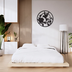 Humming Bird Shape Metal <b>Wall</b> Art with Powder Coated Finish <b>Hanging</b> <b>Wall</b> Vase for Charming Garden Decor - Product Image 3