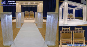 พิธีแต่งงานอินเดียสุดงดงาม ซุ้มแต่งงานอินเดียใต้สุดตระการตาสำหรับงานแต่งงานฮินดู ตกแต่งด้วยคริสตัล ซุ้มแต่งงานนิวซีแลนด์ - Product Image 6