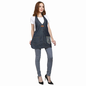 MARI INSTRUMENTS Professional Barber <b>Aprons</b> Denim Fiber Knitted Fabric Barber Uniform <b>Aprons</b> OEM ODM Barber Salon <b>Aprons</b> - Product Image 3
