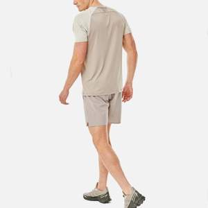 Ensemble de survêtement en coton 2 pièces pour homme, t-shirt et short décontractés en coton délavé, pour l'été, style basketball, OEM - Product Image 2