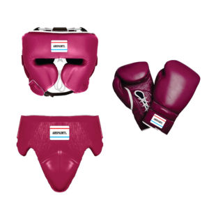 ชุดอุปกรณ์มวยคุณภาพสูงขายดี พร้อมโลโก้สั่งทำ ชุดอุปกรณ์หนังป้องกันศีรษะและอวัยวะเพศชาย ชุดมวยแบรนด์ดัง - Product Image 1