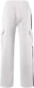 Pantalon de survêtement unisexe en molleton, couleur unie, taille élastique, coupe ample, poches latérales à rayures, pour toutes les saisons - Product Image 6