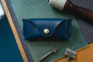 Premium Genuine Leather <b>Glasses</b> Cover Soft Cowhide Pouch Luxury Slim Handmade <b>Reading</b> Spectacles <b>Case</b> Holder LGC-0178 - Product Image 1