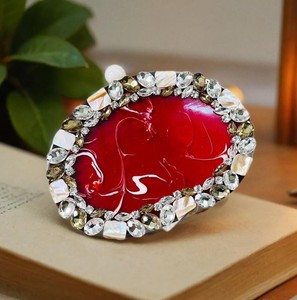 Luxury Pearl Resin <b>Storage</b> <b>Bag</b> Clutch <b>Bag</b> with Mother of Pearl Crystal Rhinestones & Floral Embellished Evening Wedding Handbag - Product Image 6