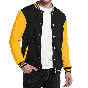 wholesale Custom Varsity <b>Jacket</b> Embroidered Logo High Quality Wool <b>Leather</b> Baseball <b>Jacket</b> - Product Image 6