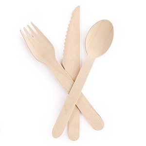 Cucharas Desechables Ecológicas Biodegradables de Madera de Abedul de 155 mm para Comer al Aire Libre y en Picnics, Cuchara para Postres y Repostería - Product Image 1