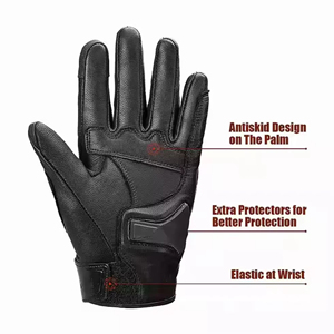 Guantes Profesionales de Motociclismo para Invierno, Negros, de Nailon, Medios Dedos, Compatibles con Pantalla Táctil, Impermeables, Autocalentables y Transpirables - Product Image 6