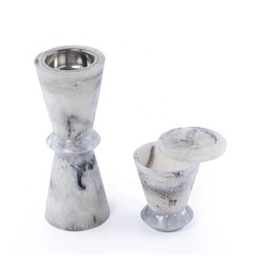 Nouveau design 2026 – Ensemble de 2 brûleurs d'encens en résine Mabkhar avec boîte de rangement pour encensoir décoratif du Moyen-Orient - Product Image 2