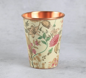 Gobelets en cuivre martelé 100% cuivre, design unique, verres à eau faits à la main, vaisselle artisanale, Inde, Ayurveda, Yoga, sain, écologique - Product Image 2