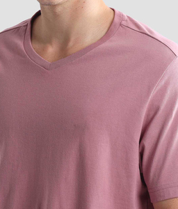 Camiseta Básica de Algodón Premium para Hombre, Corte Regular, Ligera, Manga Corta, Lisa, Informal, para Moda Urbana, OEM, ODM, Personalizada - Product Image 2