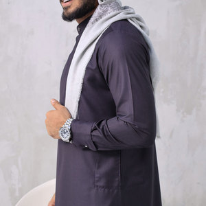 Proveedor de Thobes Personalizados, Túnica Árabe Tradicional de Algodón Elástico, Manga Larga, Largo hasta el Tobillo, para Marcas de Moda, Grandes Cantidades - Product Image 6