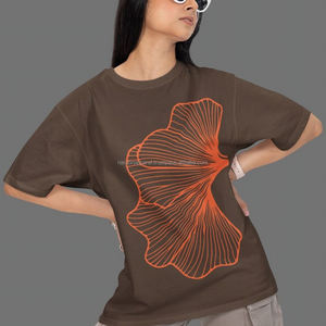 Camiseta de Algodón Grueso Nardon Apparel para Mujer, 100% Algodón de Calidad, Impresión Personalizada, Camisetas Extra Grandes para Mujer - Product Image 3