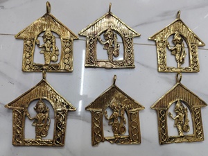 Pendentifs et décorations murales en laiton fait main Dokra Bohemia |   Breloques de bijoux tribaux en fonte à la cire perdue |   Fournitures d'artisanat ethnique en gros - Product Image 3