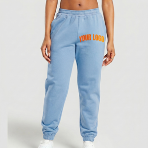Pantalon de jogging décontracté pour femme, le plus vendu, 100 % coton, molleton 360 GSM, avec contraste en dentelle, qualité supérieure - Product Image 3