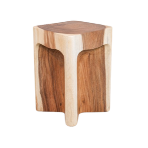 Customized Solid Suar Wood Geometric <b>Stool</b> Table Minimalist Handcrafted Accent Furniture for Modern Home Living Room Decor Art - Product Image 1