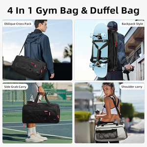 <b>Lightweight</b> Nylon Travel Backpack 35L Carry On <b>Suitcase</b> Fit Overhead Bin Flight Approved Size Gray with Laptop Compartment - Product Image 4