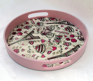 Plateaux de service alimentaires ronds imprimés personnalisés Ustensiles de cuisine en bois MDF Ensemble de 3 pièces pour usage domestique Ustensiles de cuisine écologiques - Product Image 5