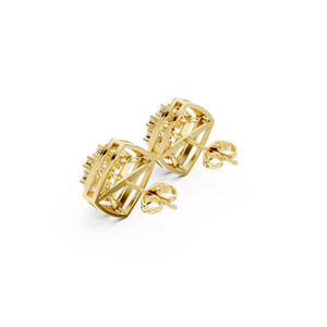 Boucles d'oreilles en diamant de laboratoire, or 14K 18K, taille brillant, grappe de pierres, 0,65 carat, DEF VVS, plaqué rhodium, cadeau d'anniversaire classique, bijoux raffinés - Product Image 4
