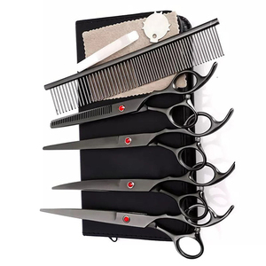 Premium Pet Grooming <b>Scissor</b> Kit Wholesale Stainless Steel <b>Dog</b> Cat Hair Trimming And Grooming Hand Tool Set - Product Image 2