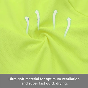 Customized <b>Men's</b> <b>Long</b> <b>Sleeve</b> <b>Cycling</b> <b>Jersey</b> Neon Yellow Black Full Zip Road Bike Wear Breathable Quick Dry 100% Polyester 180g - Product Image 4