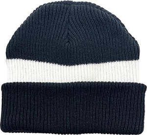 Bonnet en tricot color block avec bord côtelé contrastant, style décontracté - Product Image 5