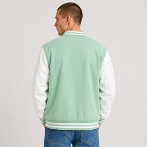 <b>Mens</b> <b>Long</b> Canvas Varsity <b>Jacket</b> Offering Practical Comfort Durable Construction Waterproof Windproof Breathable Clean Athletic - Product Image 4