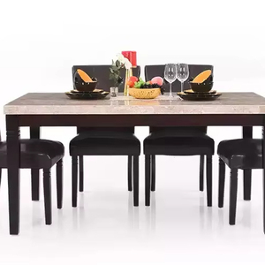 Solid Wood <b>Dining</b> Table Set 6 Seater, Rectangular Wooden Furniture, Natural Finish <b>Dining</b> Room Table with <b>Chairs</b> for Home - Product Image 1