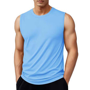 Camiseta sin mangas para hombre 2026, camiseta de gimnasio sin mangas, transpirable, de algodón, ropa deportiva, para entrenamiento de verano, correr, ajuste muscular, informal, para uso diario - Product Image 1