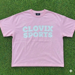 Camiseta Clovix Sports Extra Grande, Estilo Vintage, Lavada, Lisa, para Impresión Personalizada, Efecto Desgastado por el Sol, Algodón, Estilo Urbano - Product Image 1