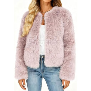 Veste en fausse fourrure tissée de haute qualité au design unique et personnalisé, respirante, écologique, prix abordable pour femmes - Product Image 3