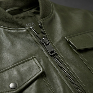 Men's Custom <b>Leather</b> Bomber Jacket | <b>High</b> Grade Breathable Stylish <b>Top</b> Demanded Clothing Manufacturer - Product Image 4