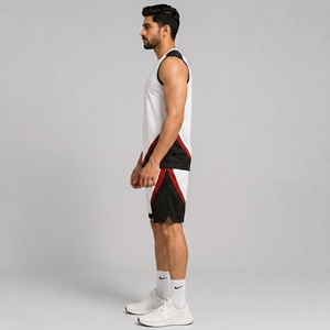 Conjunto de pantalones cortos sin mangas para hombre, conjunto deportivo ligero de dos piezas, ropa deportiva informal de tela transpirable para entrenamiento en el gimnasio y verano - Product Image 3