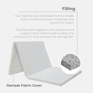 Colchón Inteligente Plegable Goodnite de 5 cm, Tela de Microfibra, Firmeza Extra Suave, Ligero, Portátil, Fácil de Guardar - Product Image 4