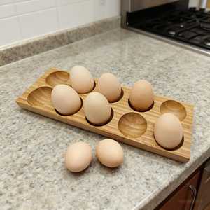 <b>Wooden</b> Egg Cup Holder Single Egg Stand <b>Rustic</b> Egg Serving Cup Breakfast Egg Holder Kitchen <b>Dining</b> <b>Table</b> Accessory - Product Image 5