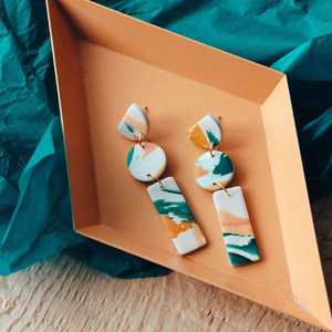 Boucles d'oreilles fantaisie en résine acétate, bijoux pour femmes - Product Image 2