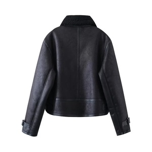 Chaqueta de Cuero PU Personalizada para Mujer AL BARAKA WEAR, con Logotipo Frontal, Diseño Transpirable para Invierno, Servicio OEM y Venta al Por Mayor - Product Image 2