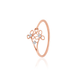 Anillo de diamante natural duradero de 0.04 quilates, corte brillante redondo, color HI, claridad VS SI, oro rosa, joyería fina para compromiso y boda - Product Image 3