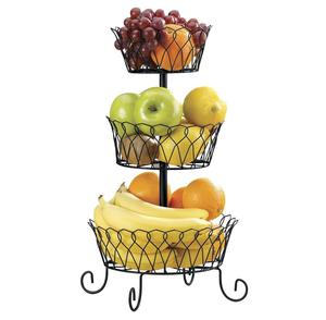 Cesta de frutas metálica con diseño artesanal de primera calidad, ideal para hogares que aprecian detalles clásicos de inspiración antigua. - Product Image 5