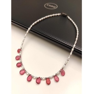 Magnifique chaîne de perles en laiton plaqué argent de qualité supérieure pour la collection de tenues de fête pour filles - Product Image 1