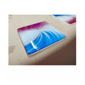 ชุดที่รองแก้วตกแต่งบ้านแบบทันสมัยถาดรองแก้ว4ชิ้นถาดรองแก้วทำจากเรซินทรงสี่เหลี่ยมพร้อมวัสดุแก้ว - Product Image 6